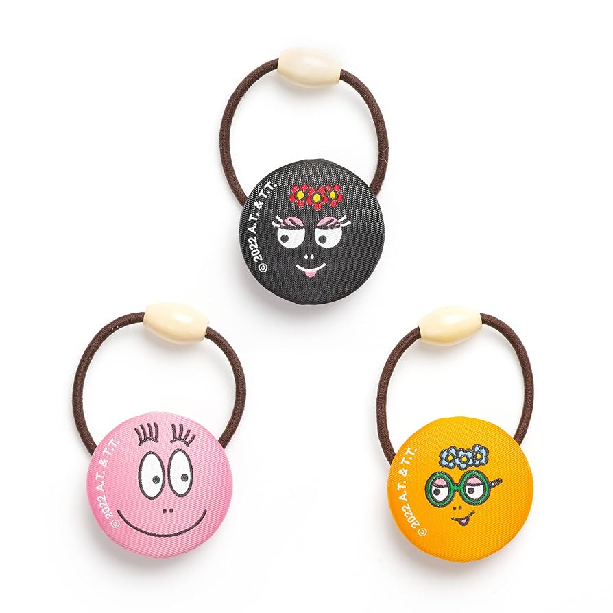 くるみボタン　ヘアゴム　3個セット Amazon.co.jp: バーバパパ くるみボタン ヘアゴム 3個セット
